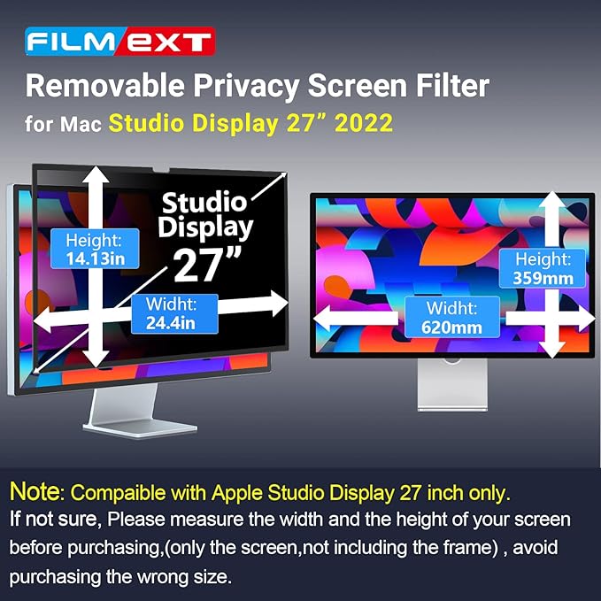 FILMEXT 27 inch privacy screen for monitor compatible - Image 2