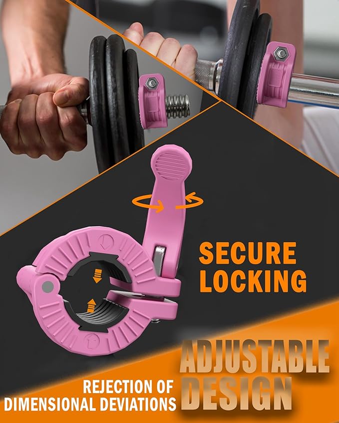 MAXRICH Barbell Clamp 1 inch Multiple Sizes & Adjustable Weight Clips - Image 3
