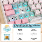 EPOMAKER TH108 Full Size Mechanical Keyboard, Wireless Gaming Keyboard - Image 6