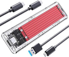 ORICO M.2 NVMe SSD Enclosure, USB 3.2 Gen 2, Transparent External Solid State by PioneerDataSolutionPowerYourFuture