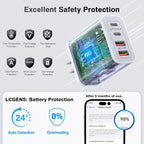 USB C Wall Charger, 40W Fast USB C Charger Block, 4-Port PD+QC Wall Plug Power - Image 5