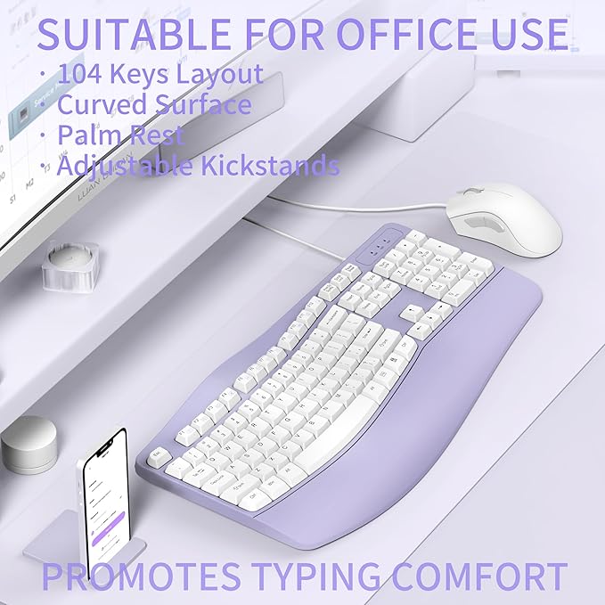 RECCAZR Ergonomic Keyboard Wired - Image 4