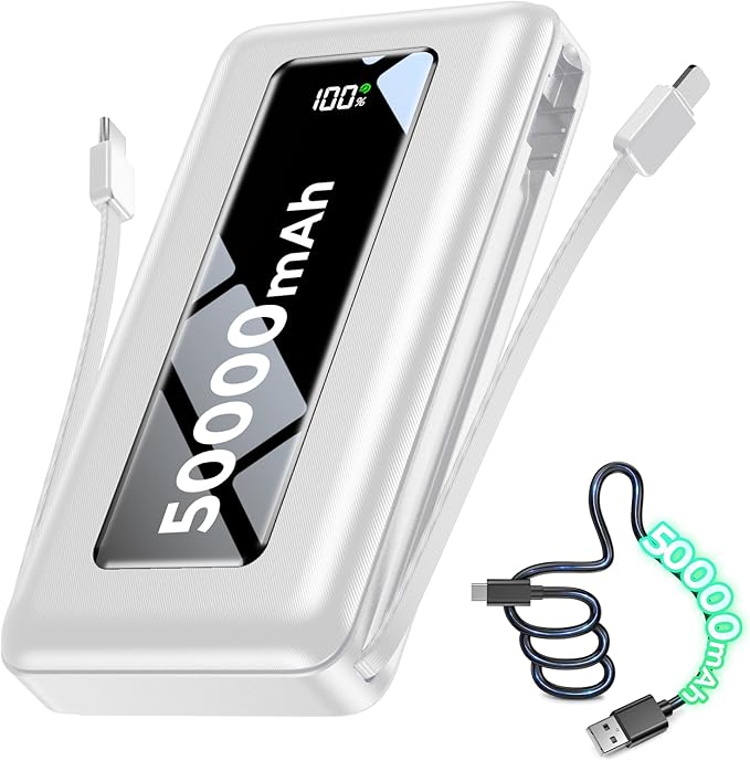 Power Bank, 50000mAh Travel Camping Essential Portable Charger by JKELAR