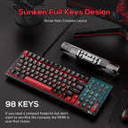 RK ROYAL KLUDGE RK98 Gaming Keyboard, Wireless Mechanical Keyboard 100 Keys - Image 2