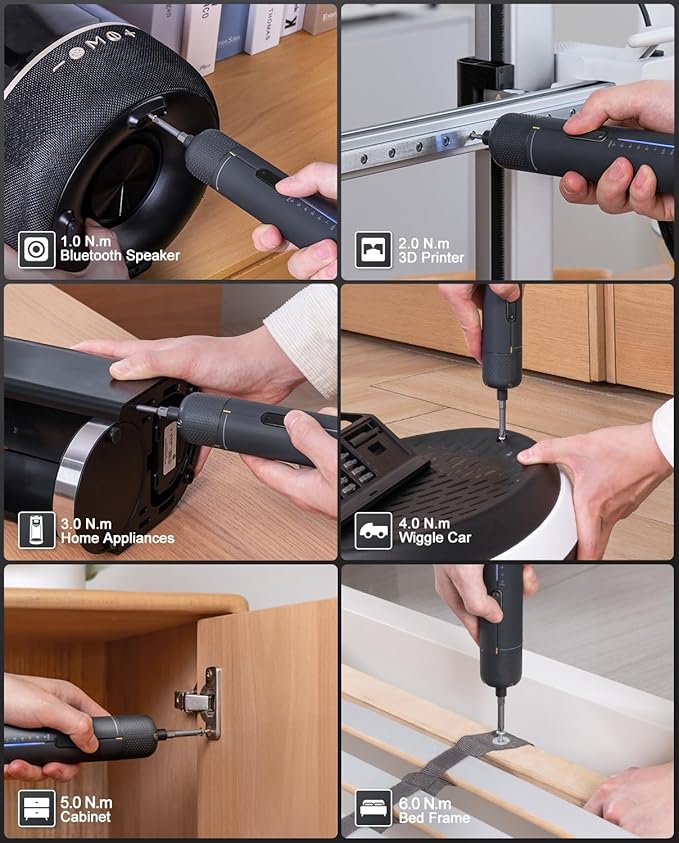 Fanttik S2 Pro Electric Screwdriver, Cordless Screwdriver Set, 7 Torque Settings - Image 6