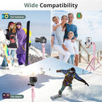 SENSYNE 72" Phone Tripod & Selfie Stick, Extendable Cell Phone Tripod Stand - Image 3