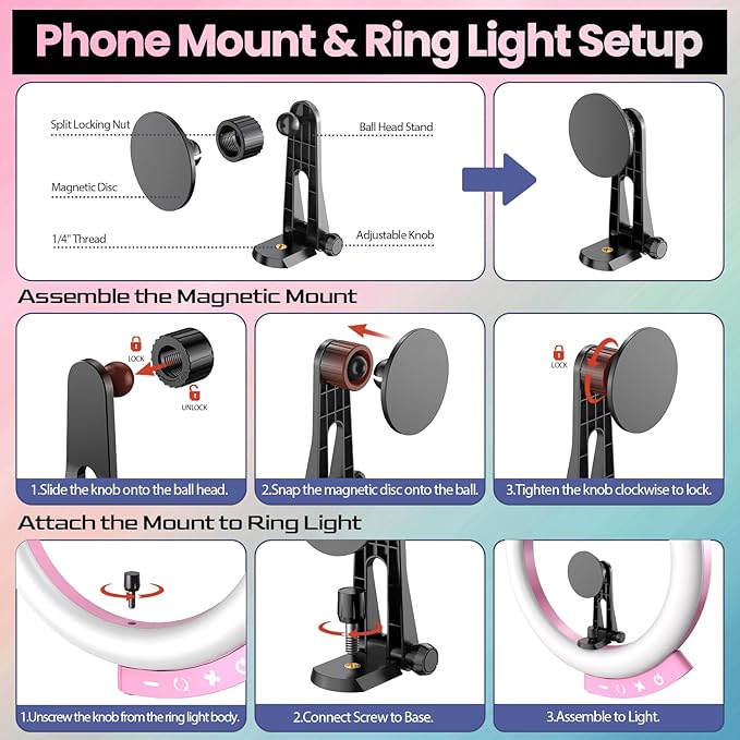 UBeesize 12'' LED Ring Light - Image 3