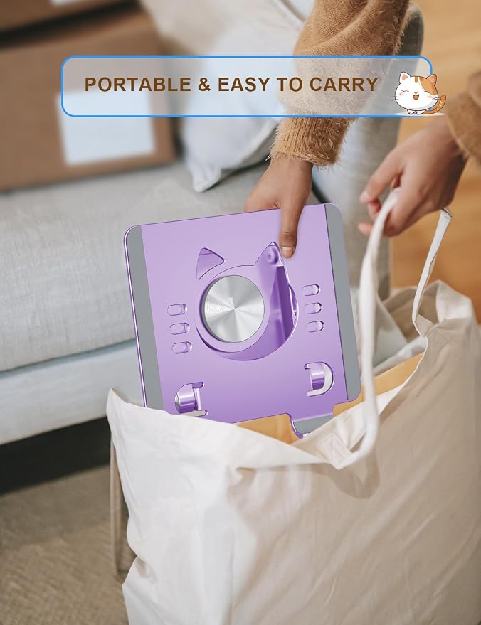 Tablet Stand 360° Rotating Aluminum Holder - Image 7