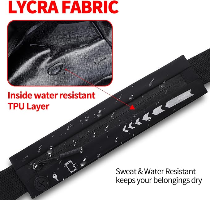 USHAKE Slim Running Belt for Women Men-Runners Phone Holder Fanny Pack - Image 6