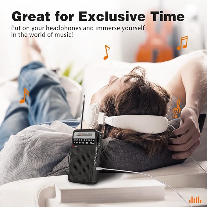 Portable Radio AM FM with Best Reception, Goodes Transistor Radio with Loud - Image 5
