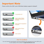 TobenONE Docking Station 3 Monitors, Laptop Docking Station - Image 7