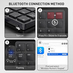 havit Bluetooth Number Pad Wireless Numeric Keypad Numpad 26 Keys Portable Mini - Image 2