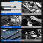4 in 1 Retractable Car Charger, USB C Fast Charging Adapter - Image 6