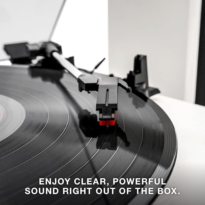 Victrola Montauk Vinyl Record Player, 3-Speed Belt Driven Turntable - Image 8