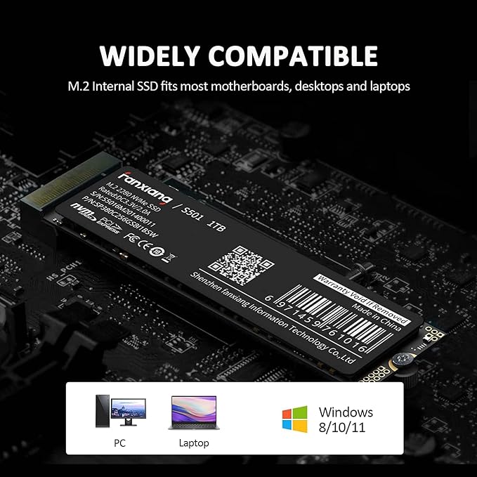 S501 1TB NVMe SSD 3D NAND 1.3 PCIe Gen3x4 M.2 2280 Internal Solid State Drive - Image 7