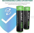 Solar Lights Batteries AA 1600mah High Capacity 1.2V Ni-MH Rechargeable AA - Image 5