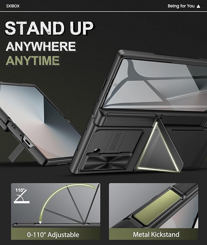 for Galaxy Z Fold 6 Case with Card Holder & Kickstand & Hinge Protection & - Image 3
