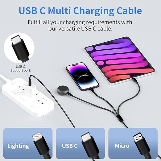 Multi USB C Cable, 3 in 1 Charging Cable - Image 6
