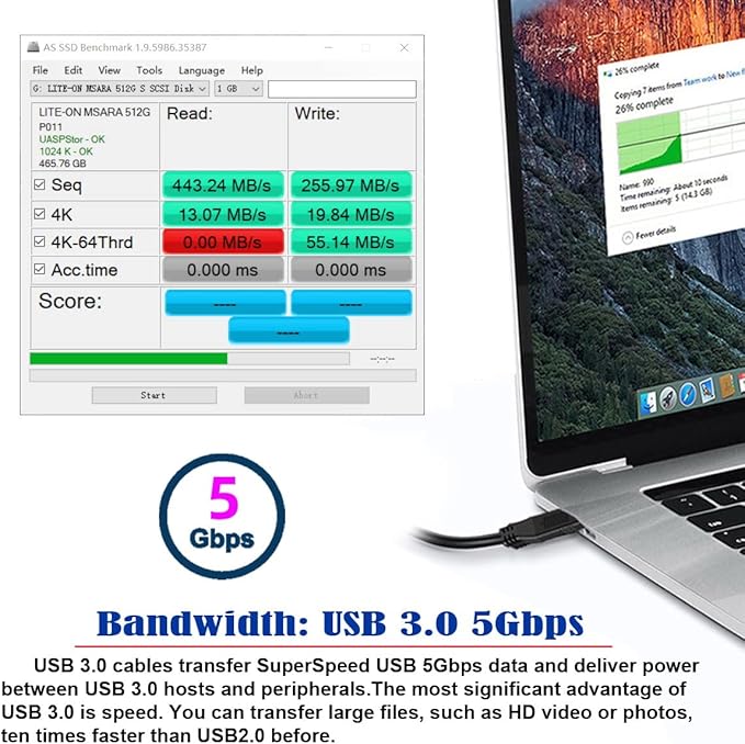 chenyang USB 3.0 to eSATA Adapter 6Gbps - Image 4