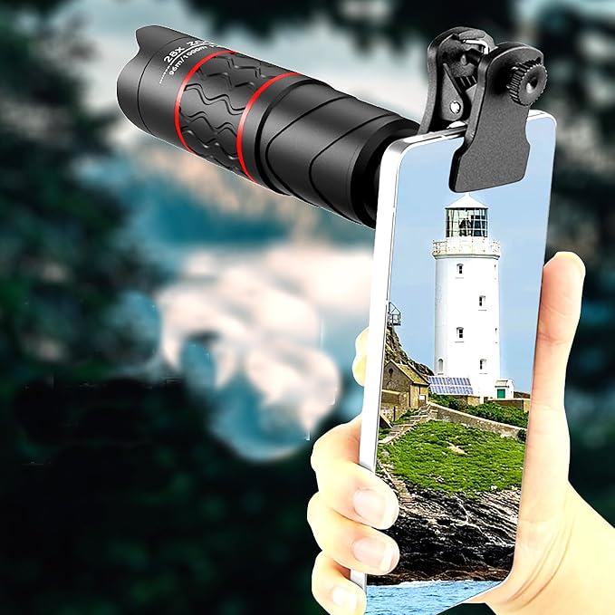 28X Telephoto Lens with Tripod for iPhone Android Phones, 2-in-1 Mobile Phone - Image 3