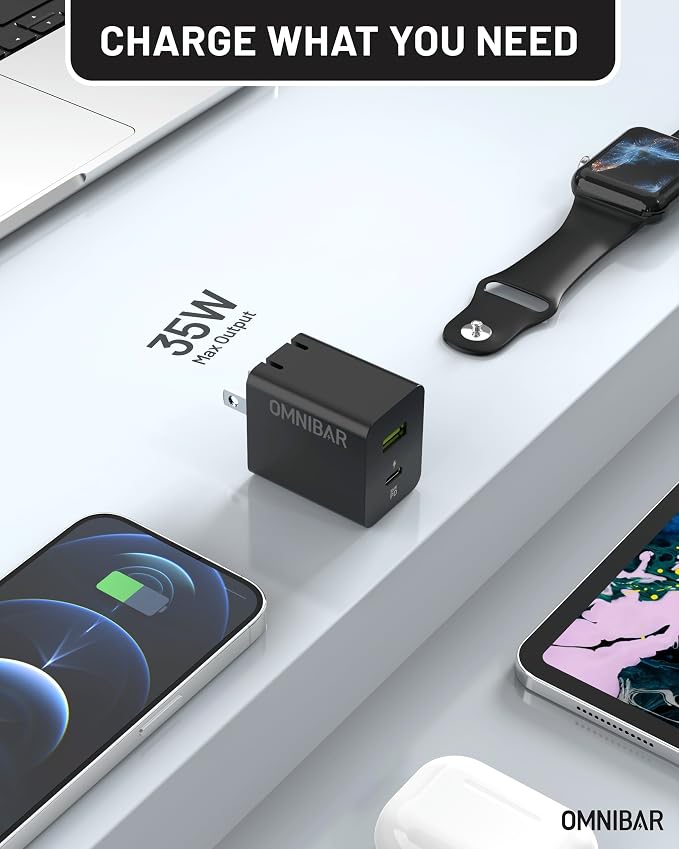 35W USB C Charger with 60W Type C Cable, 2 Ports GaN Fast Wall Charger Block - Image 6