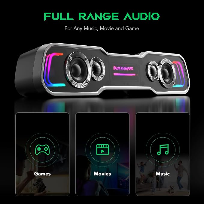 Black Shark BS-SP1 Bluetooth Computer Speakers - Image 7