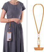 Cell Phone Lanyard Detachable Phone Chain Strap Leather 2-in-1 anti theft phone - Image 5