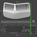 Ergonomic Wireless Keyboard and Mouse Set Creamy Wireless Keyboard Silent Mice - Image 6