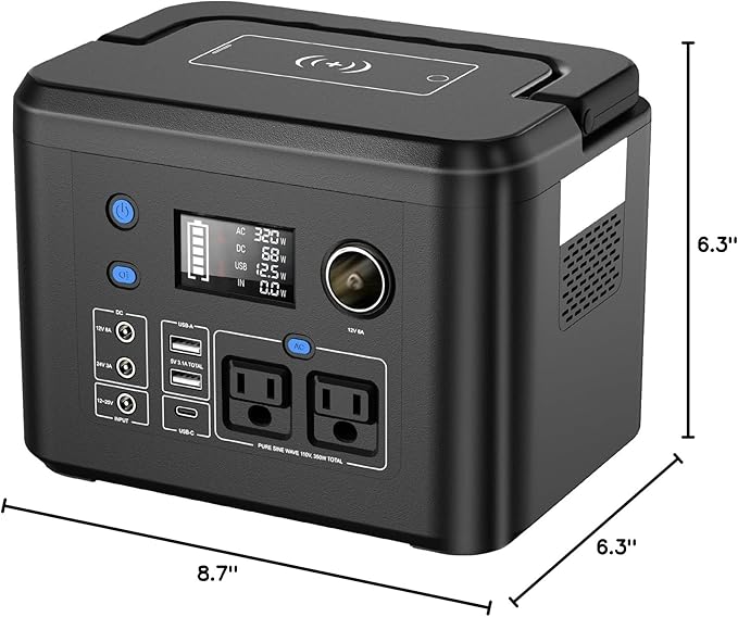 Portable Power Station 350W, Powkey 260Wh/70, 000mAh Backup Lithium Battery - Image 9