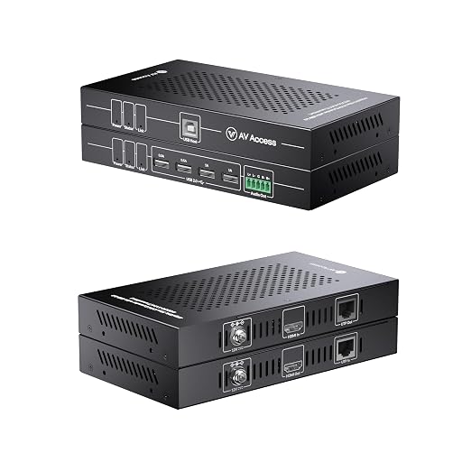 AV Access HDMI USB KVM Extender, 50m/164ft 4K 60Hz Over Cat5e/6/6a/7, Support by ACTIONSGLOBALUSINC