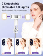 Selfie Stick Tripod with 2 Light, 3 Light Modes & 6 Brightness Levels - Image 3