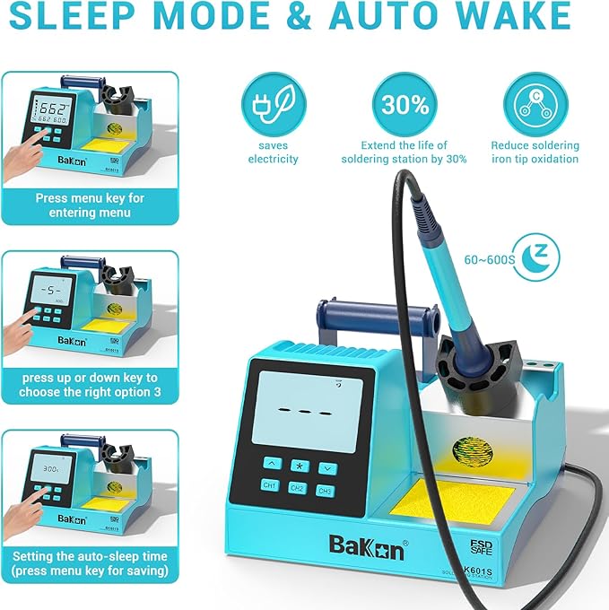 90w Soldering Station, Electronic Digital Display Soldering Iron Station Kit - Image 3