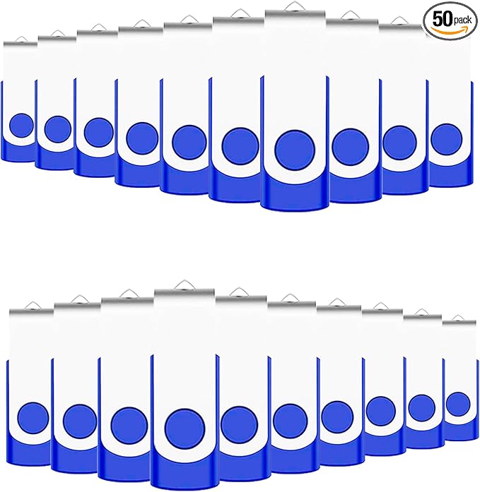 1GB Bulk Flash Drives 50 Pack, EASTBULL USB 2.0 Metal Flash Drive Bulk Swivel by EASTBULL