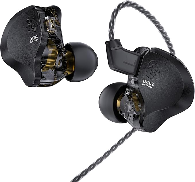 in Ear Monitor Headphones, CCZ DC02 In Ear Monitor Dual Magnetic Circuit DD by KINBOOFI