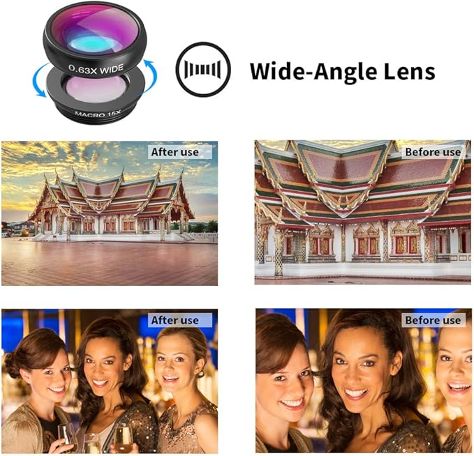 APEXEL 4 in 1 Phone Photography Kit, 18X Telephoto Lens, 198° Fisheye Lens - Image 7