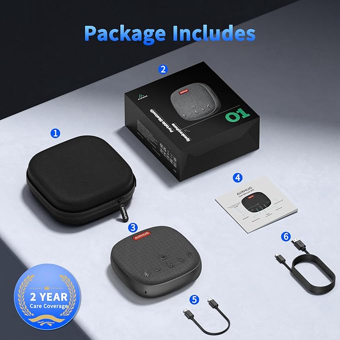 AIRHUG Conference Speaker and Microphone, Advanced Noise Reduction, USB-C Plug - Image 6