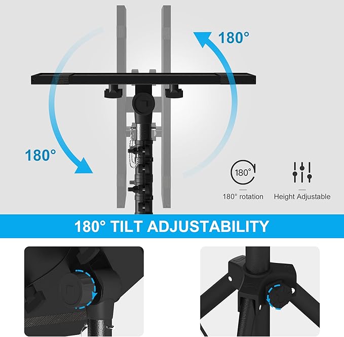 Projector Stand Tripod from 23" to 46", Laptop Tripod Stand Height Adjustable - Image 8