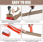 Floor Cord Cover Cavity 0.8"x0.37" Self Adhesive Cord Hider, 3.3FT Low Profile - Image 8
