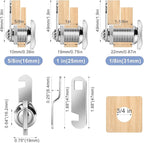 Thumb Operated Offset Cam Lock, 5/8" Cylinder Fits on 3/8" Max Door Thickness - Image 2