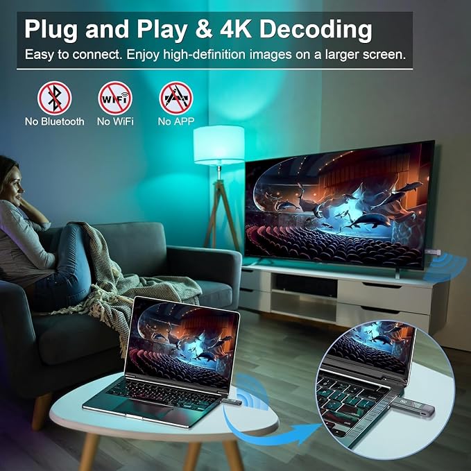 Wireless HDMI Transmitter and Receiver, TTQ Wireless HDMI Extender 4K Supported - Image 3
