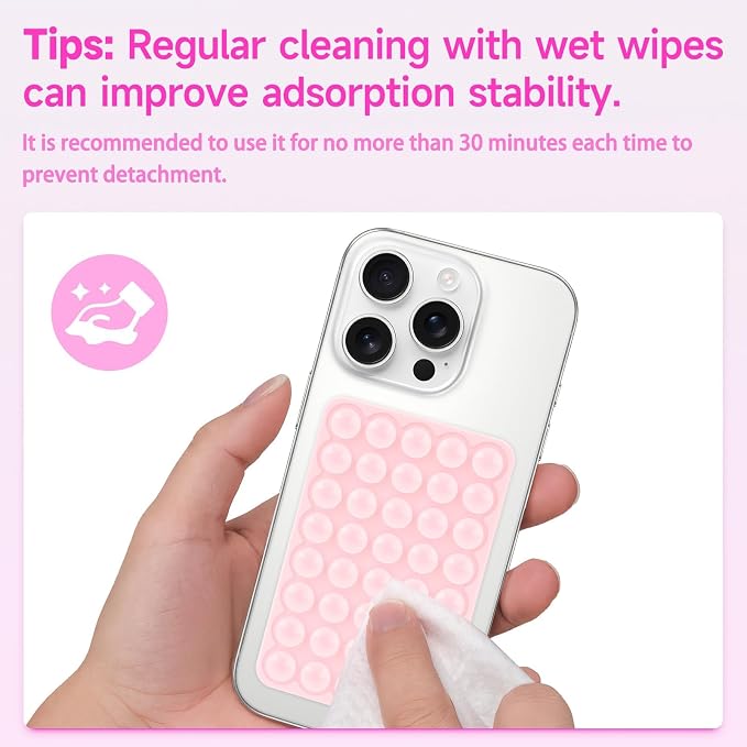 Silicone Suction Phone Case Mount, Non Slip Suction Cup Phone Mount, Phone - Image 7