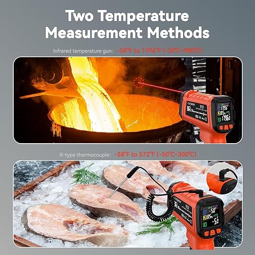 Infrared Temperature Gun -58°F to 1796°F, Dual-Mode Thermometer Gun - Image 5