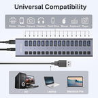 Powered USB 3.1 Hub, ACASIS 16 Ports USB 3.1 Hub - Image 6
