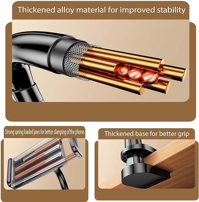 Phone Holder, gooseneck Phone Holder, 360° Rotate Support Rod One-Hand - Image 5