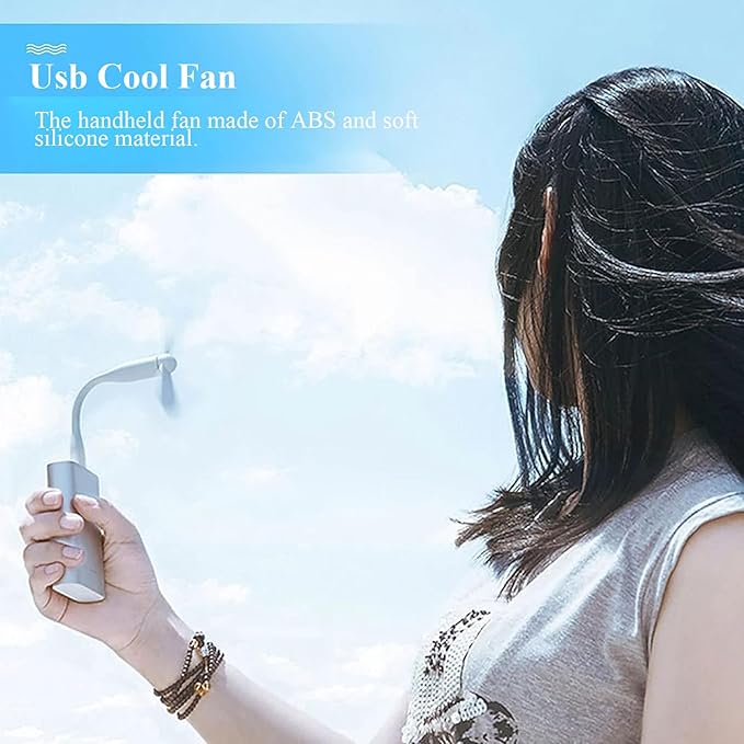 Mini USB Fan, Portable Pocket Fan USB-A Powered Little Cooler, Quiet Operation - Image 7