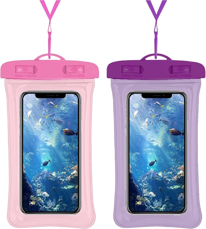 2 Pcs Waterproof Phone Pouch, Universal IPX8 Floating Waterproof Cell Phone by Gartmost