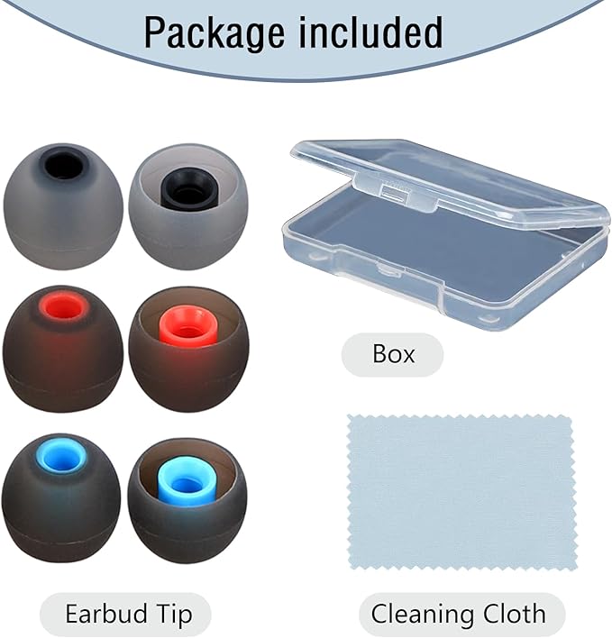 Silicone Replacement Earbud Tips Earbud Covers Ear Tips Fit - Image 6