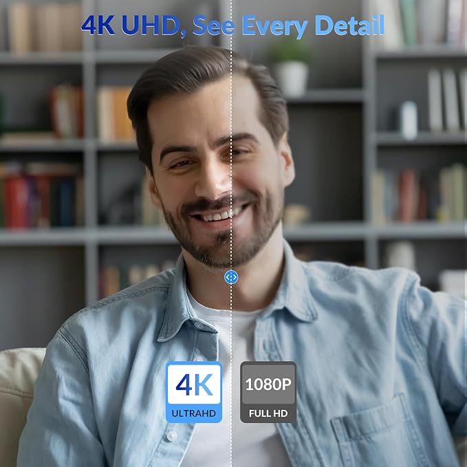 4K Webcam for PC with PDAF & CDAF Dual-autofocus, Ultra 4K HD, 2 Noise - Image 2
