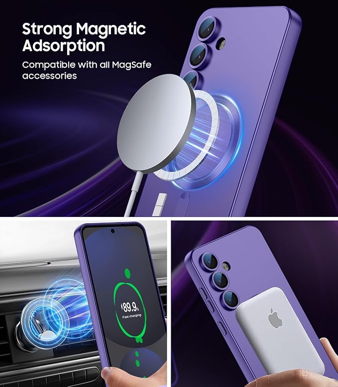 Magnetic for Samsung Galaxy S24 FE Case Slim Soft Silicone Bumper Shockproof - Image 3