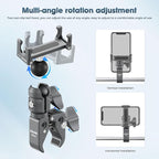 Riding Phone Clip Kit, Dual Knob Single Socket Arm and Aluminium Handlebar Base - Image 2